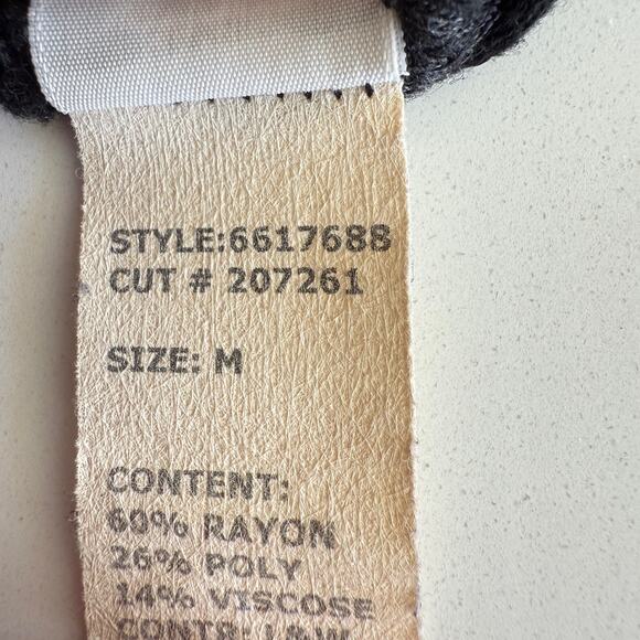 Cut Loose USA Made Lagenlook Mesh Ribbon Tunic 3/4 Sleeve Gray Blue Top M - Picture 8 of 8